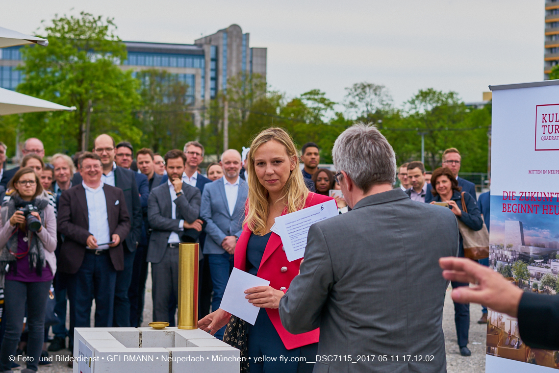 11. Mai 2017 - Grundsteinlegung für die LOGE und dem Kulturquadrat in Neuperlach